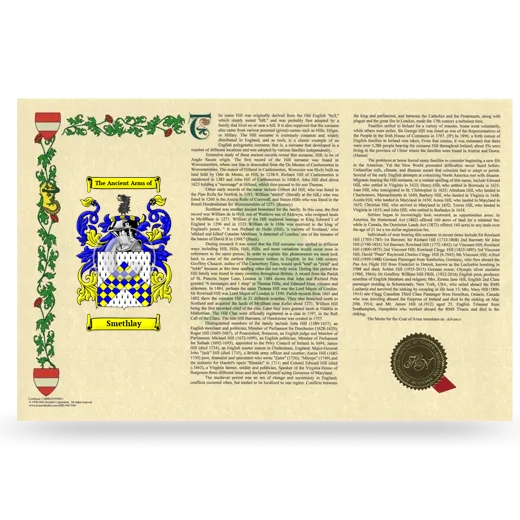 Smethlay Armorial History Landscape Style