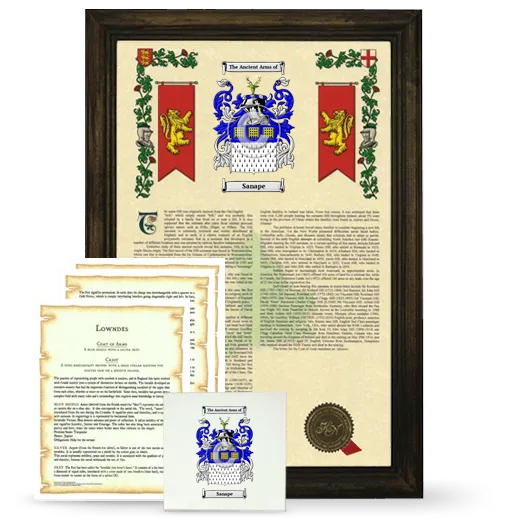Sanape Framed Armorial, Symbolism and Large Tile - Brown