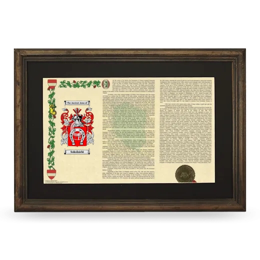 Sokolnicki Deluxe Armorial Landscape Framed - Brown