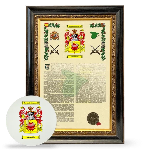 Soldevilla Framed Armorial History and Mouse Pad - Heirloom