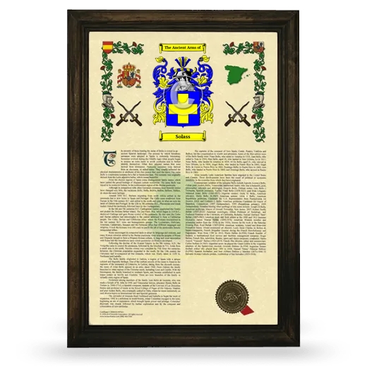 Solass Armorial History Framed - Brown