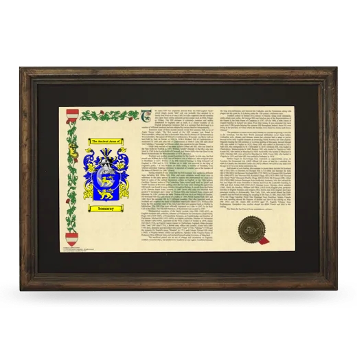 Somaray Deluxe Armorial Landscape Framed - Brown