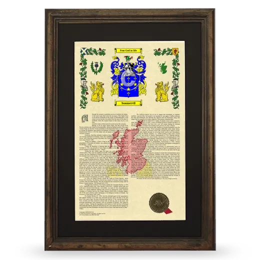 Soamervil Deluxe Armorial Framed - Brown