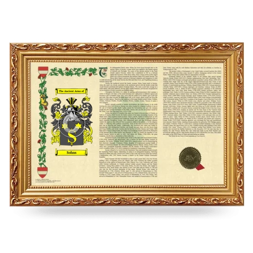 Sohns Armorial Landscape Framed - Gold