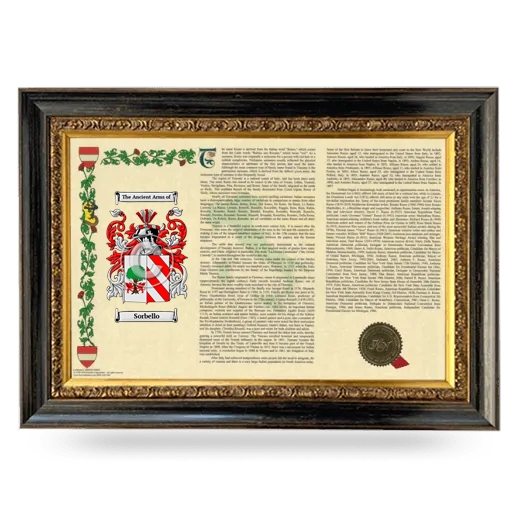 Sorbello Armorial Landscape Framed - Heirloom