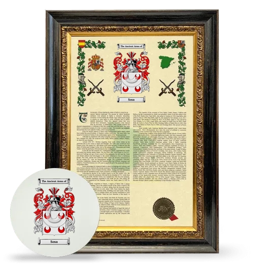 Sosa Framed Armorial History and Mouse Pad - Heirloom