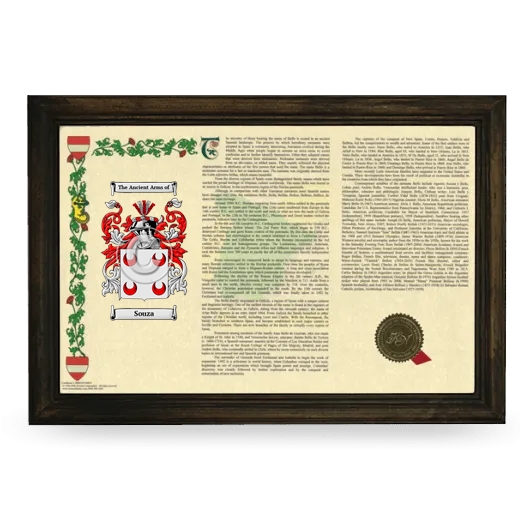 Souza Armorial Landscape Framed - Brown