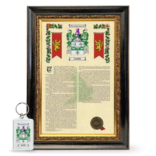 Soothby Framed Armorial History and Keychain - Heirloom