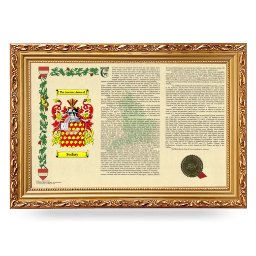 Suchay Armorial Landscape Framed - Gold