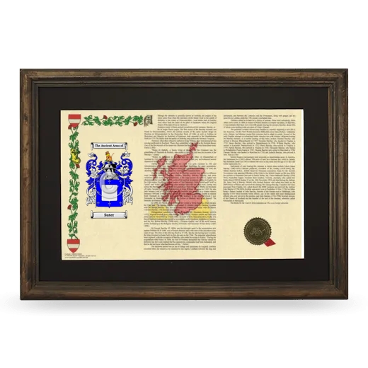 Suter Deluxe Armorial Landscape Framed - Brown