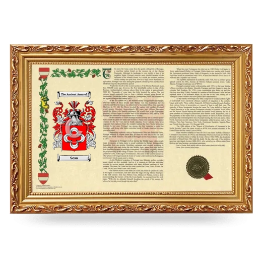 Sosa Armorial Landscape Framed - Gold