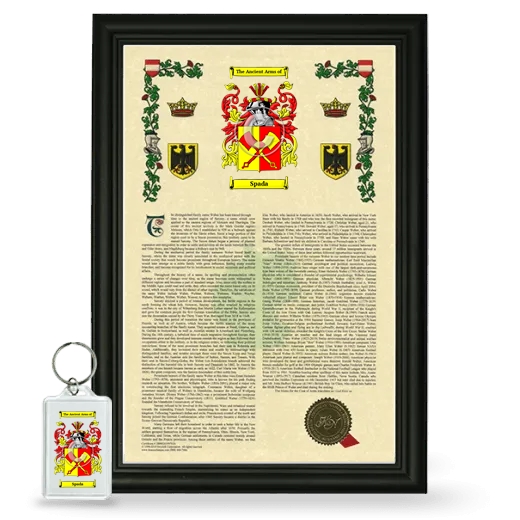 Spada Framed Armorial History and Keychain - Black