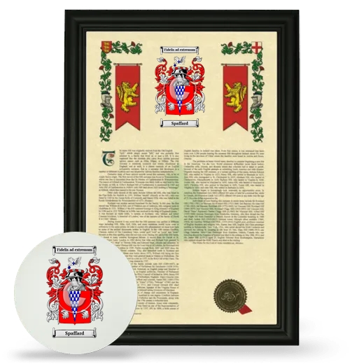 Spaffard Framed Armorial History and Mouse Pad - Black