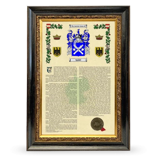 Spidel Armorial History Framed - Heirloom