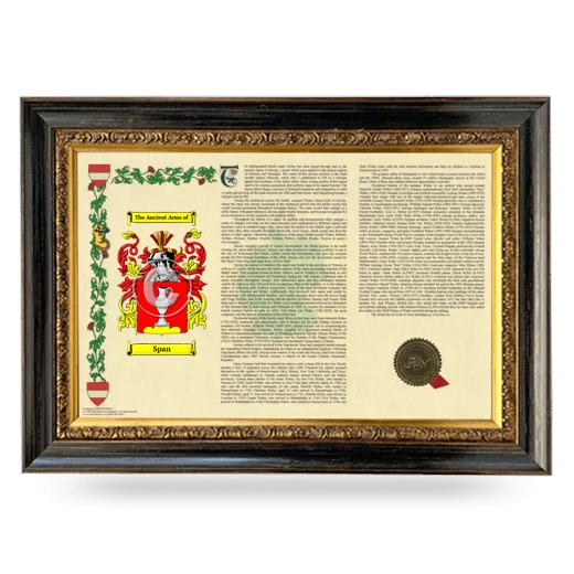 Span Armorial Landscape Framed - Heirloom