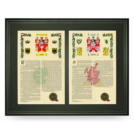 Double Armorial History Framed-Black