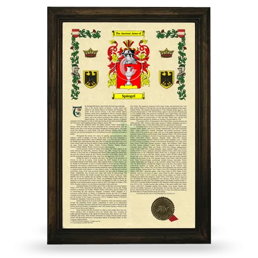 Spängel Armorial History Framed - Brown