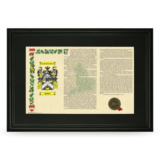 Spyney Deluxe Armorial Landscape Framed- Black