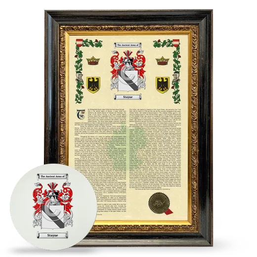 Stayne Framed Armorial History and Mouse Pad - Heirloom