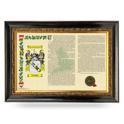 St'Aubyn Armorial Landscape Framed - Heirloom