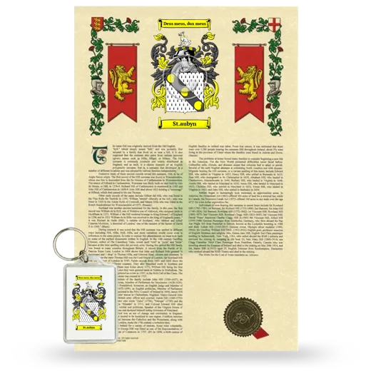 St.aubyn Armorial History and Keychain Package