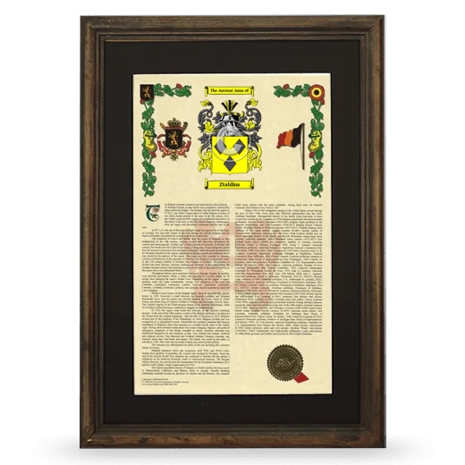 Ztahlins Deluxe Armorial Framed - Brown