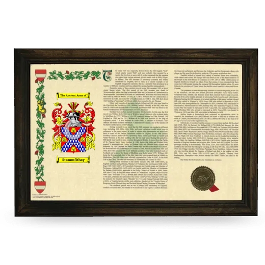 Stammfithay Armorial Landscape Framed - Brown