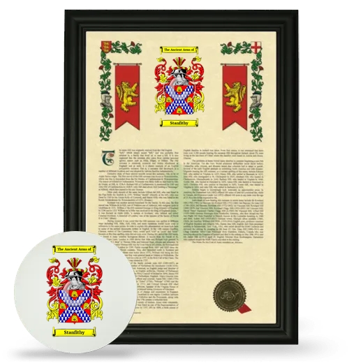 Stanfithy Framed Armorial History and Mouse Pad - Black