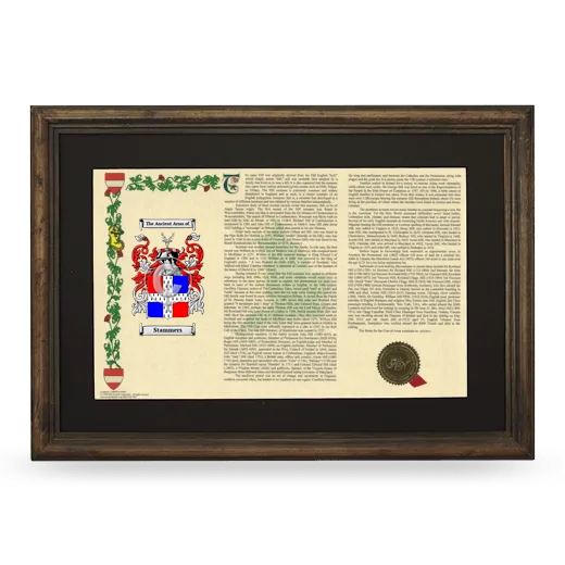 Stammers Deluxe Armorial Landscape Framed - Brown