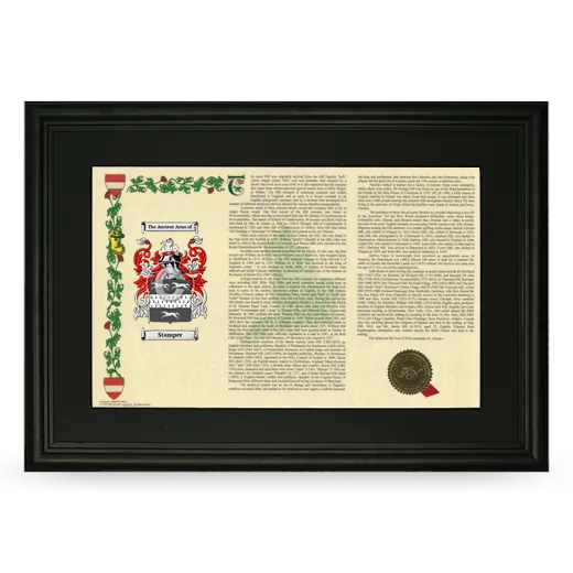 Stamper Deluxe Armorial Landscape Framed- Black