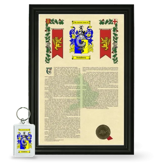 Stainberry Framed Armorial History and Keychain - Black