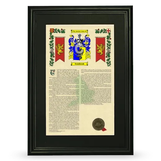 Stainbrook Deluxe Armorial Framed - Black