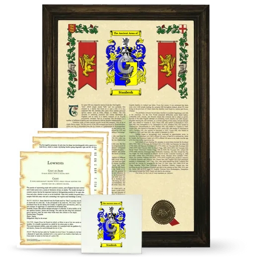 Stanbroh Framed Armorial, Symbolism and Large Tile - Brown