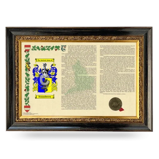 Stannsberrey Armorial Landscape Framed - Heirloom