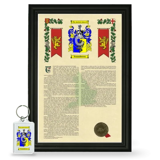 Stannsberrey Framed Armorial History and Keychain - Black