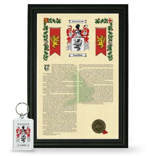 Stapylldon Framed Armorial History and Keychain - Black