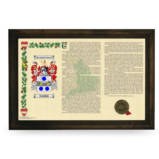 Stapiligh Armorial Landscape Framed - Brown