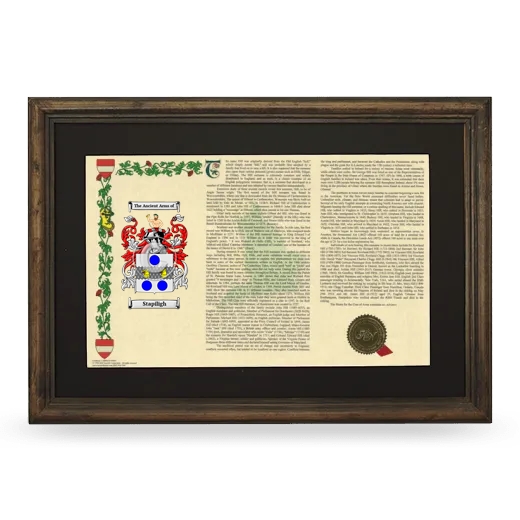 Stapiligh Deluxe Armorial Landscape Framed - Brown