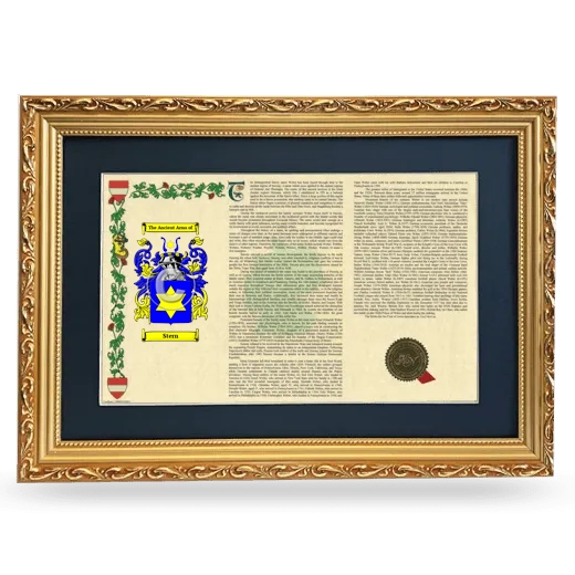 Stern Deluxe Armorial Landscape Framed - Gold