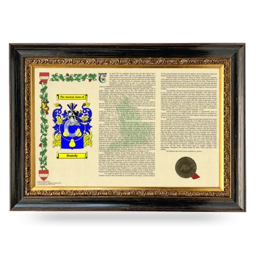 Stutely Armorial Landscape Framed - Heirloom