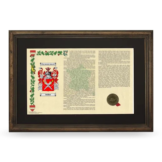Dallair Deluxe Armorial Landscape Framed - Brown