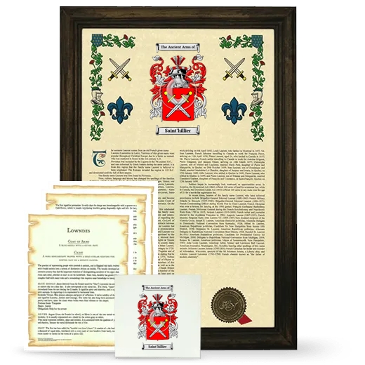 Saint'hillier Framed Armorial, Symbolism and Large Tile - Brown