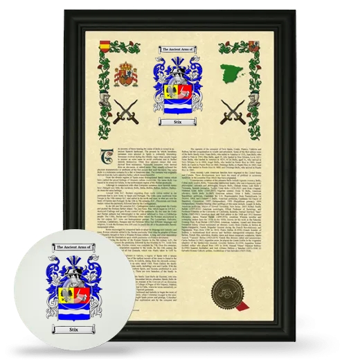 Stix Framed Armorial History and Mouse Pad - Black