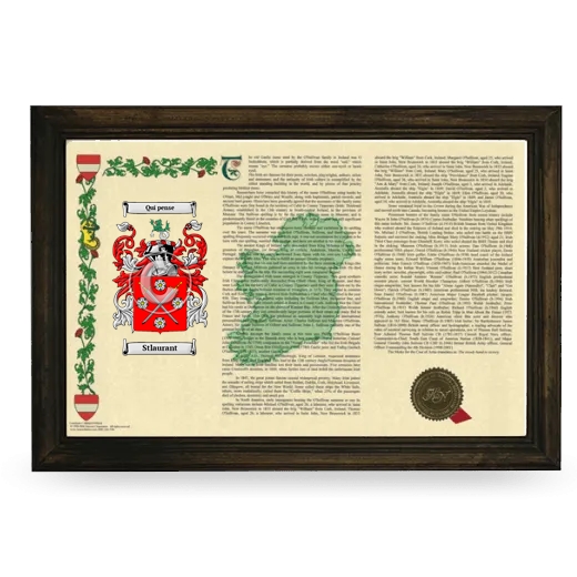 Stlaurant Armorial Landscape Framed - Brown