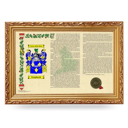 Stoopfearde Armorial Landscape Framed - Gold