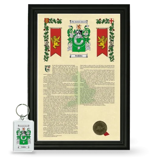 Stokden Framed Armorial History and Keychain - Black