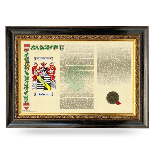 Stolburger Armorial Landscape Framed - Heirloom