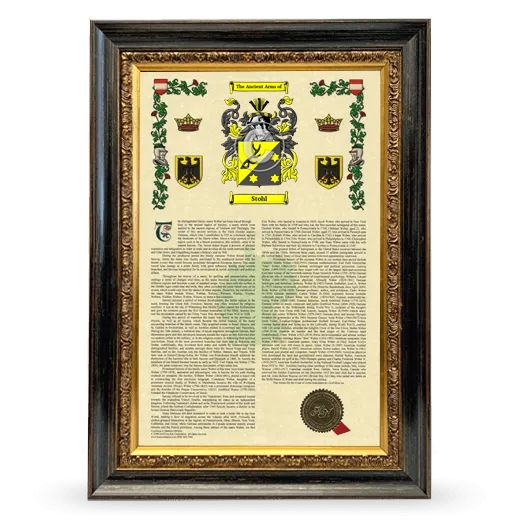 Stohl Armorial History Framed - Heirloom