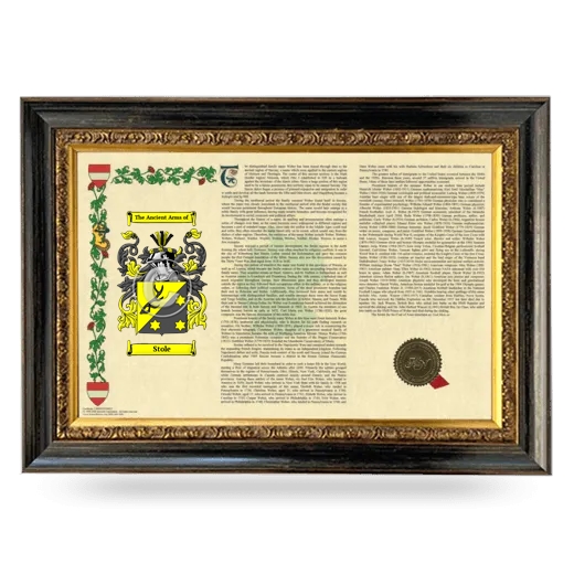 Stole Armorial Landscape Framed - Heirloom