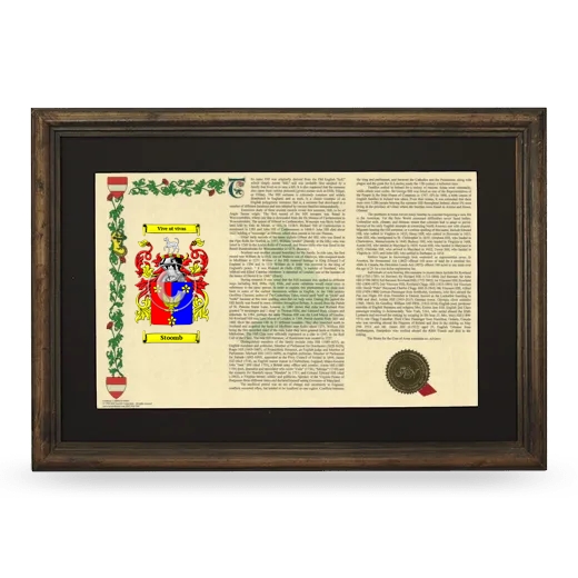 Stoomb Deluxe Armorial Landscape Framed - Brown